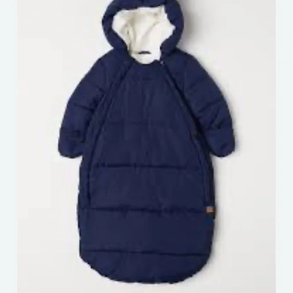 H&M PADDED ALL-IN-ONE SUIT Navy Blue Kids Sleep Sack size 2-6 months - Picture 1 of 8